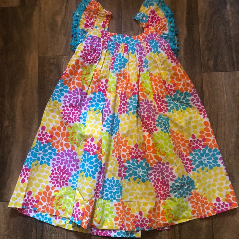 NWT Kelly’s Kids Dress with Pom Pom details